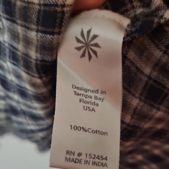 KYLA SEO Embroidered Plaid Tessa Tunic Top L - Picture 6 of 8